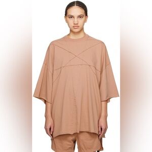 NWOT Rick Owens Drkshdw Pink Tommy T-shirt Oversized Cotton Uni